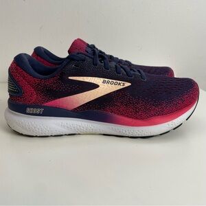 Brooks Ghost 16 Running Shoes Women Size 8.5B Peacoat Raspberry Gym